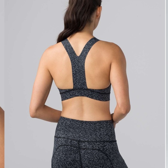 lululemon athletica Other - Lululemon Fast & Free Bra (Nulux) Alpine White Black 6